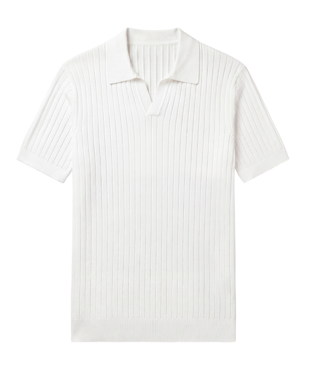 Buttonless Knit Polo T-Shirt