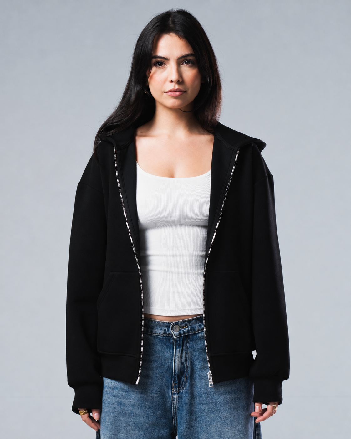 Scuba Cotton Zip Up Jacket
