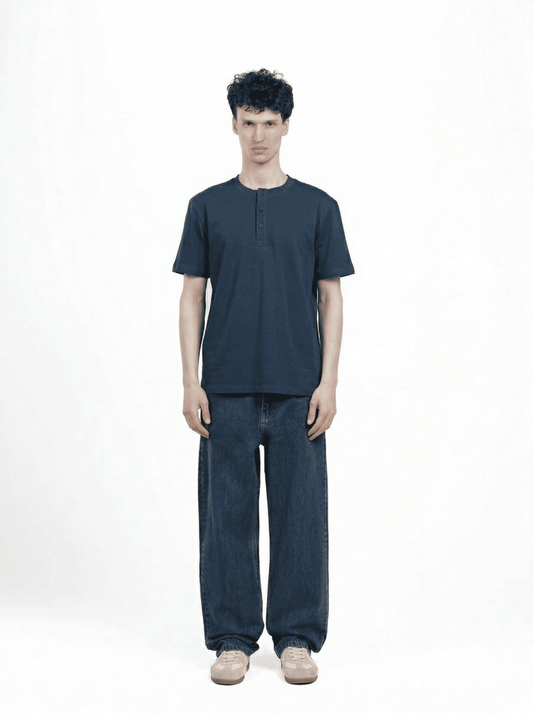Short Sleeve Henley T-Shirt