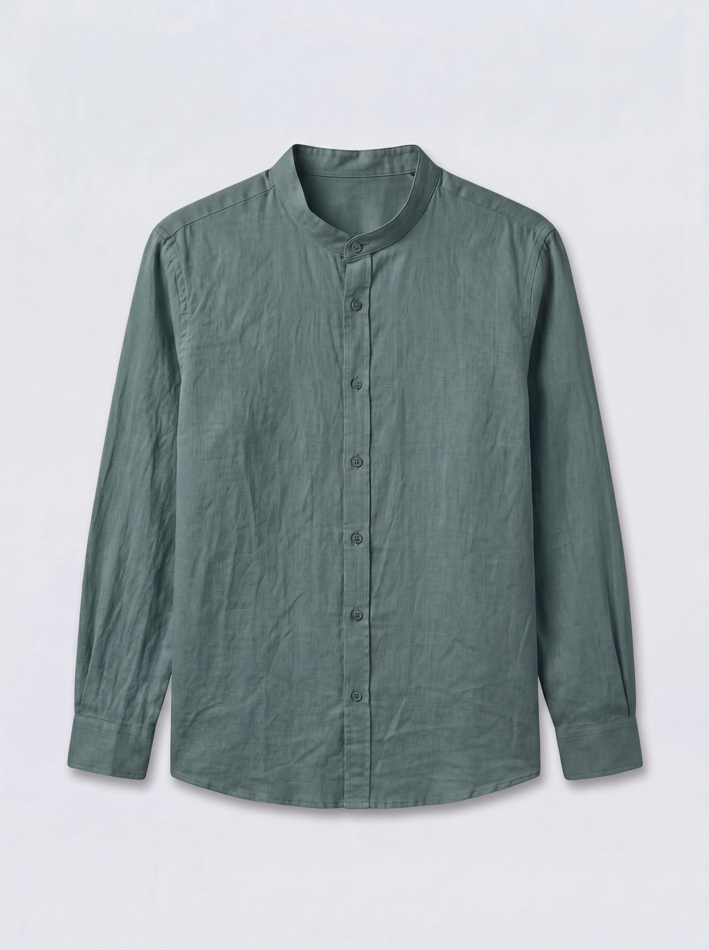 no-collar-linen-shirt.olive.0