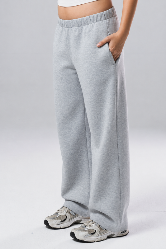 Scuba Cotton Wide Leg Sweatpants
