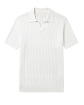 Buttonless Knit Polo T-Shirt