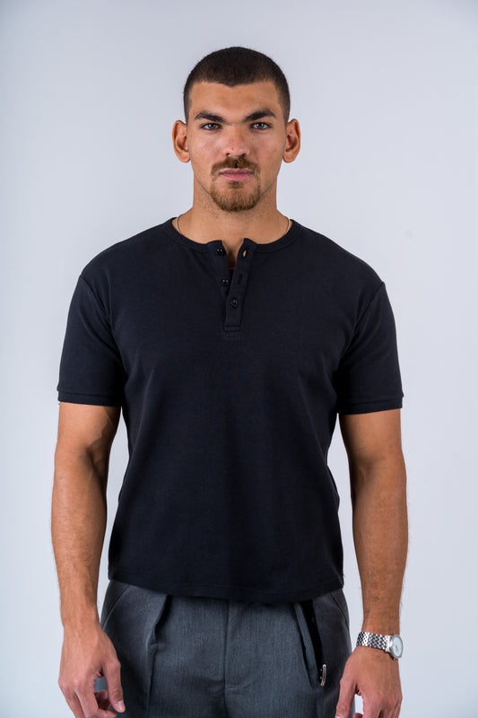 Slim Ribbed Henley