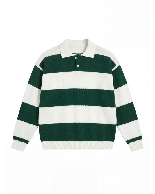 Striped Knit Polo