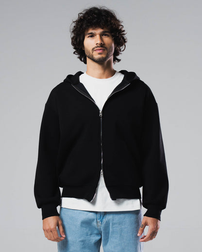 Scuba Cotton Zip Up Jacket