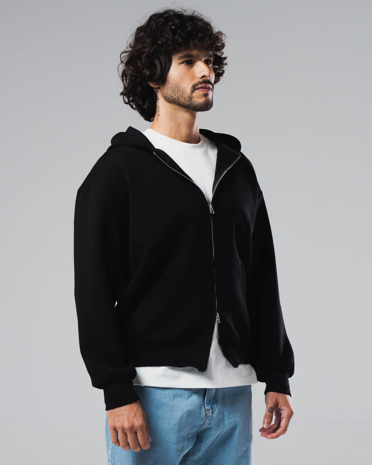 Scuba Cotton Zip Up Jacket