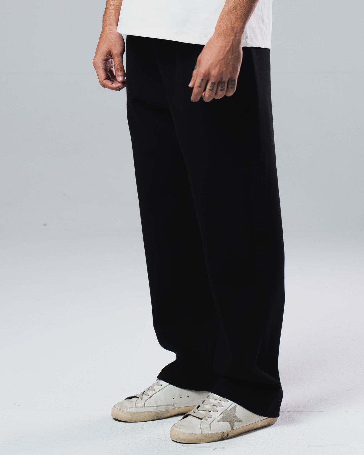 Scuba Cotton Wide Leg Sweatpants