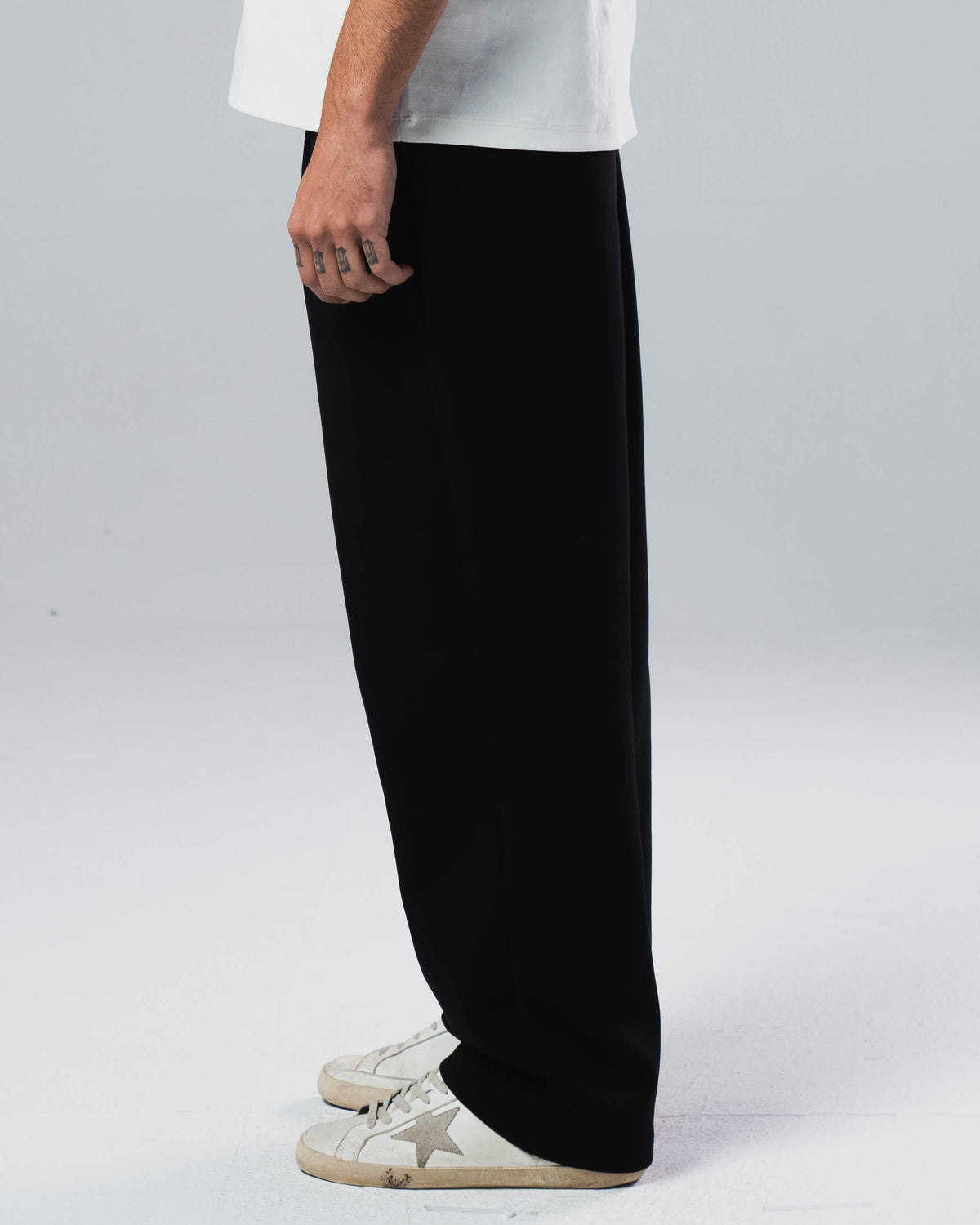 Scuba Cotton Wide Leg Sweatpants