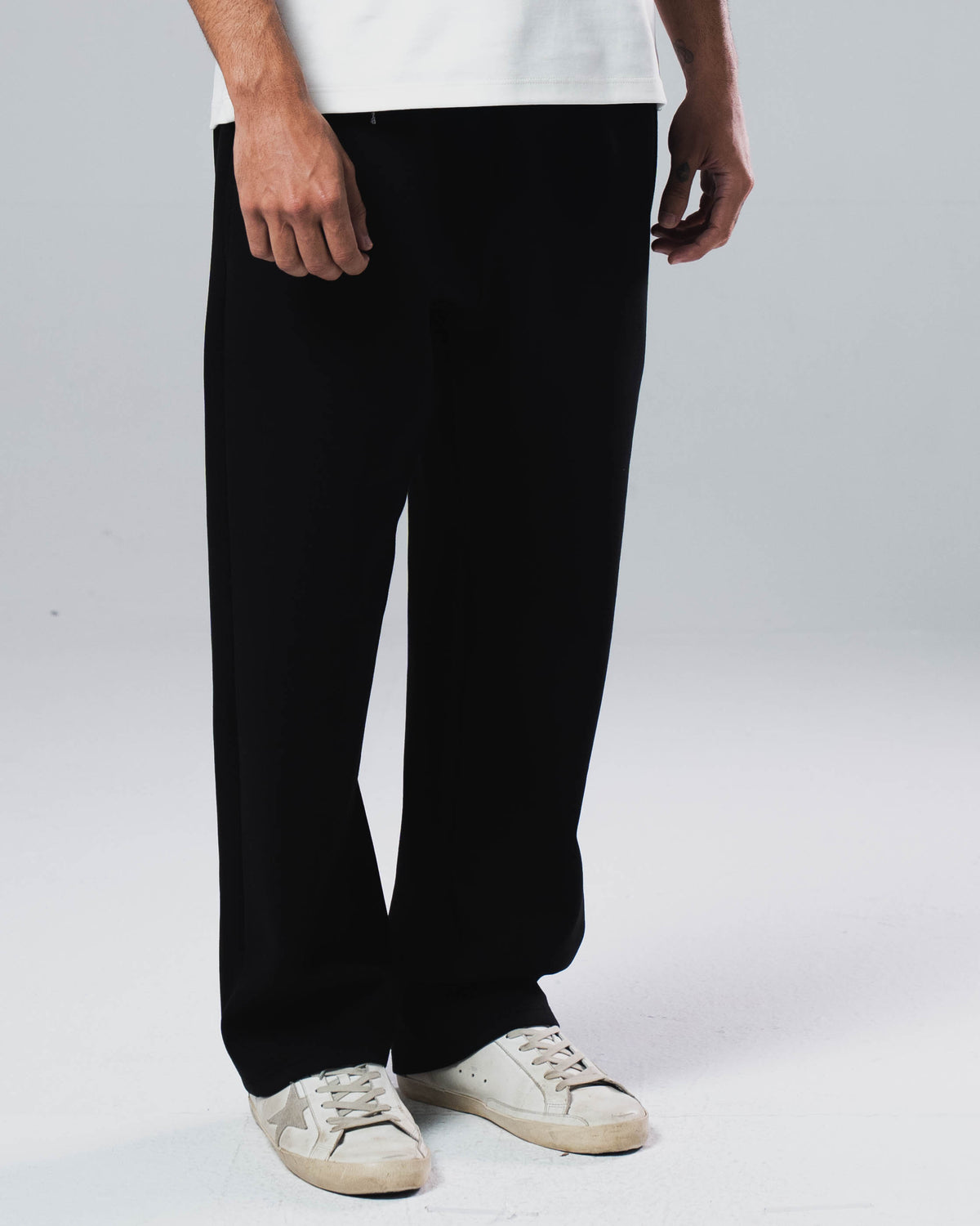 Scuba Cotton Wide Leg Sweatpants