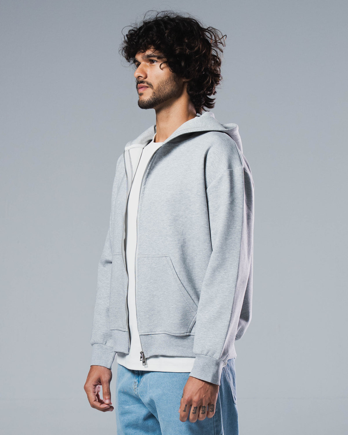 Scuba Cotton Zip Up Jacket