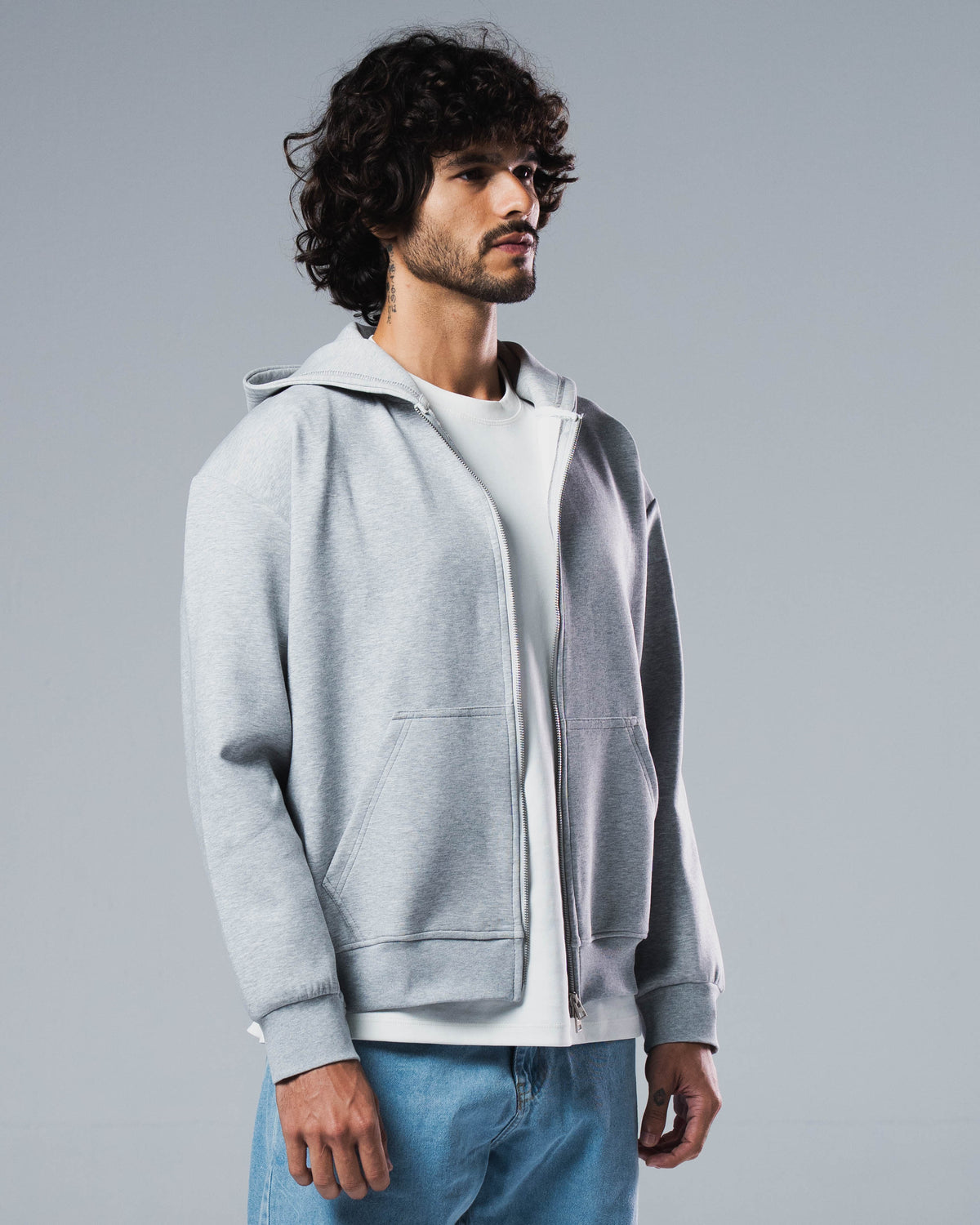 Scuba Cotton Zip Up Jacket