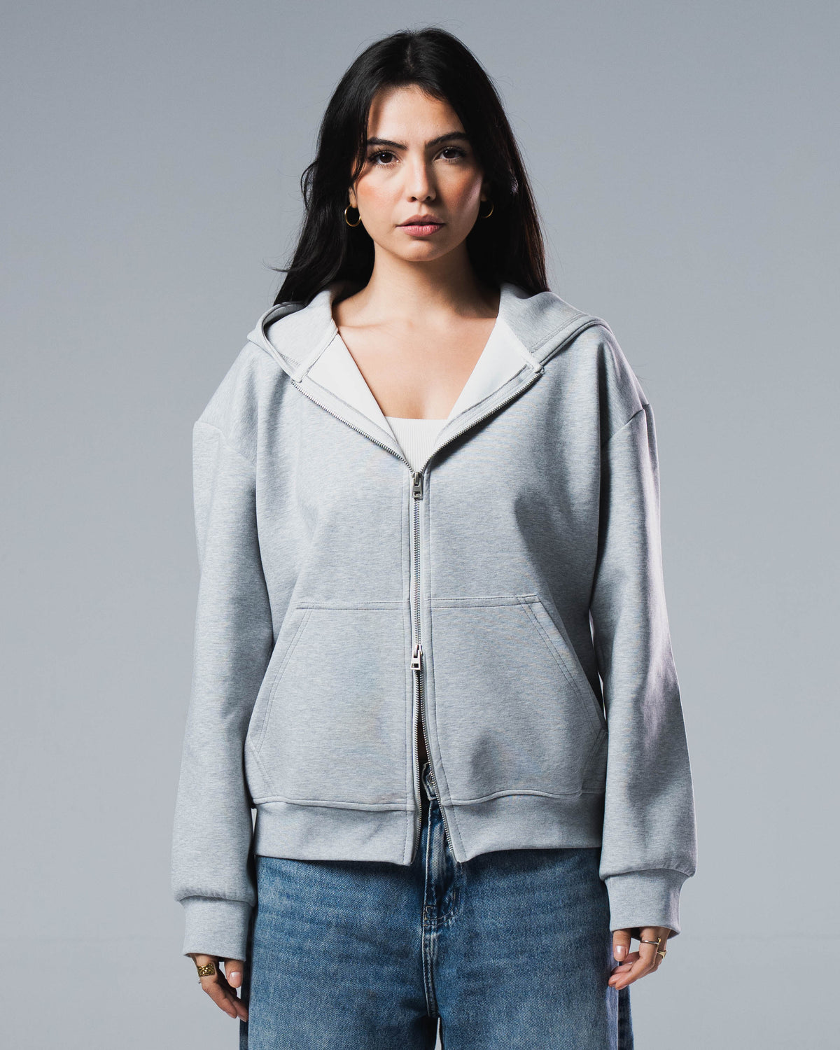 Scuba Cotton Zip Up Jacket