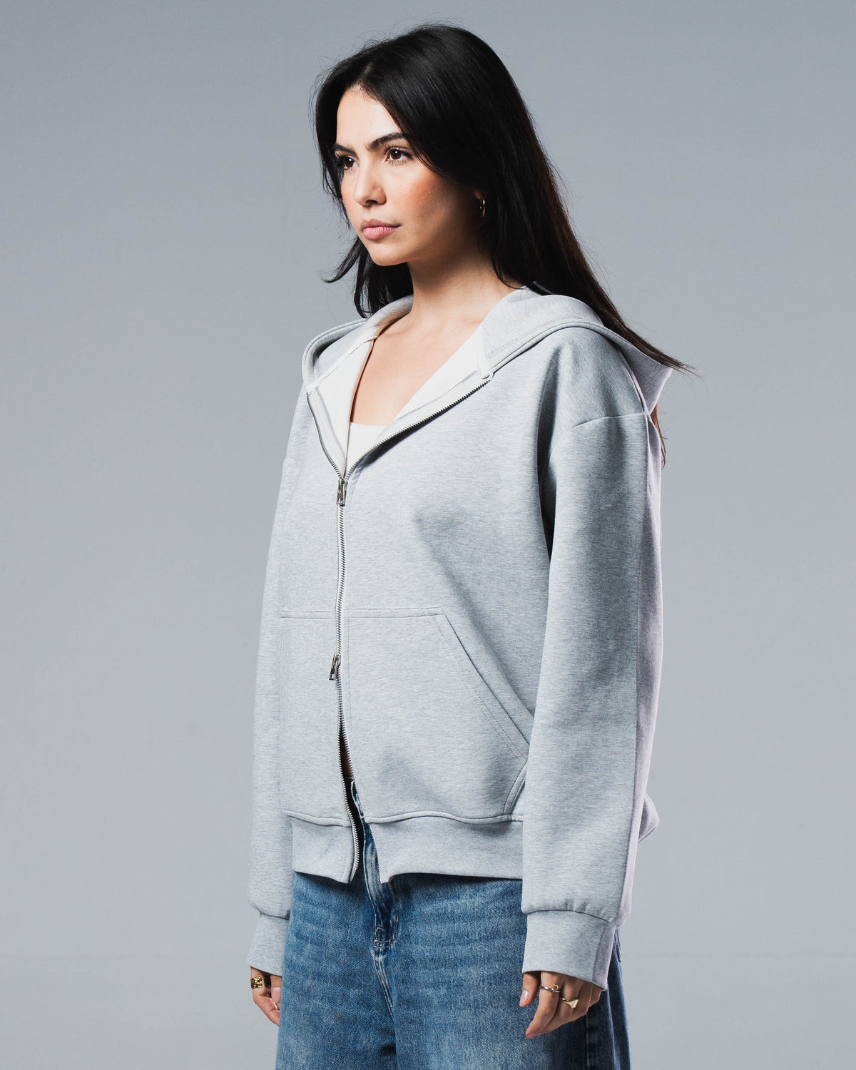 Scuba Cotton Zip Up Jacket