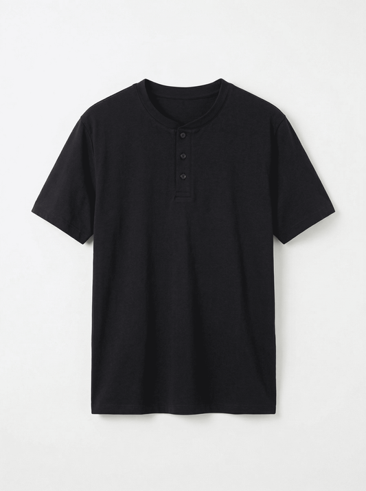Short Sleeve Henley T-Shirt