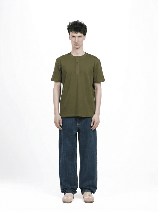 Short Sleeve Henley T-Shirt