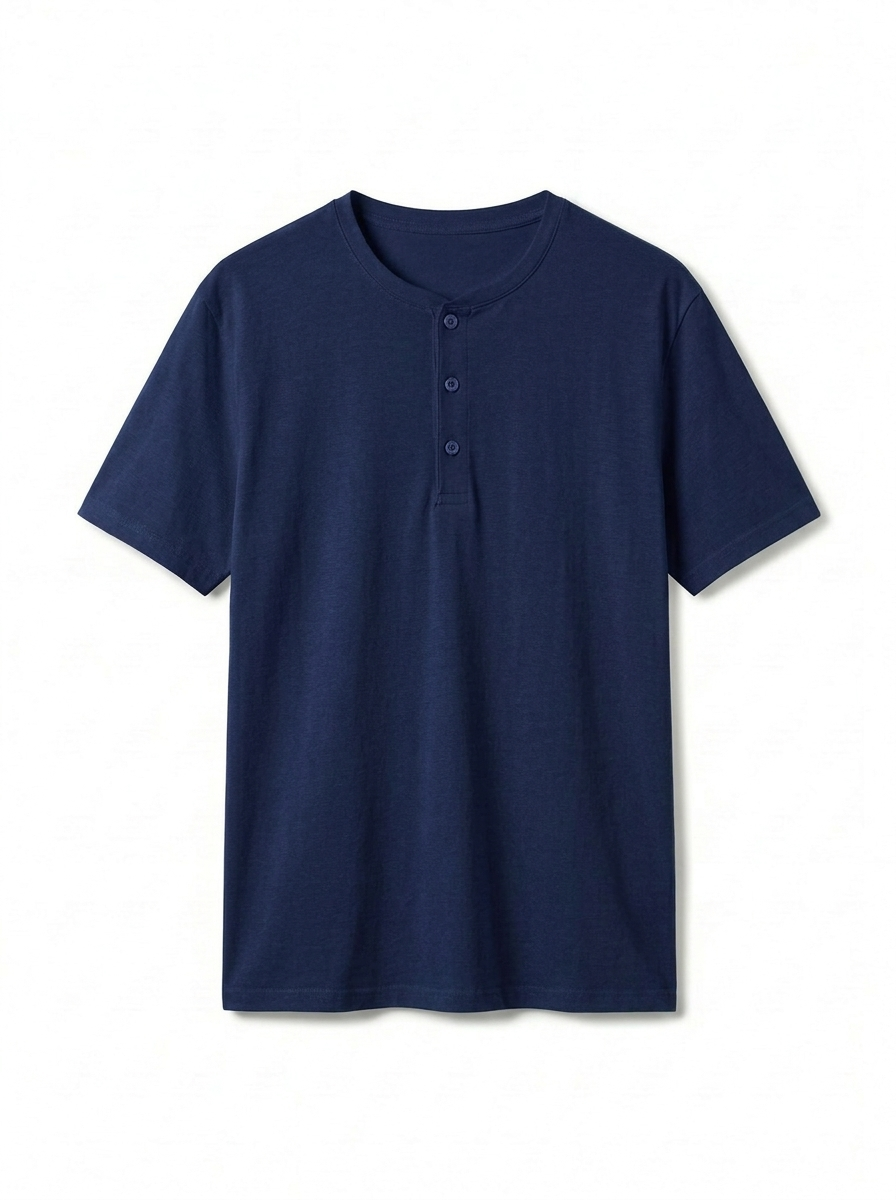 Short Sleeve Henley T-Shirt