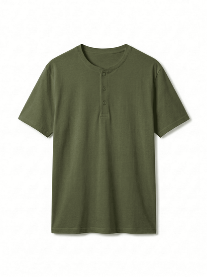 Short Sleeve Henley T-Shirt