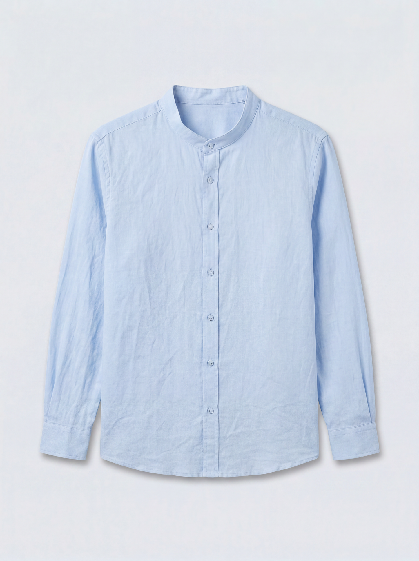Band Collar Linen Shirt